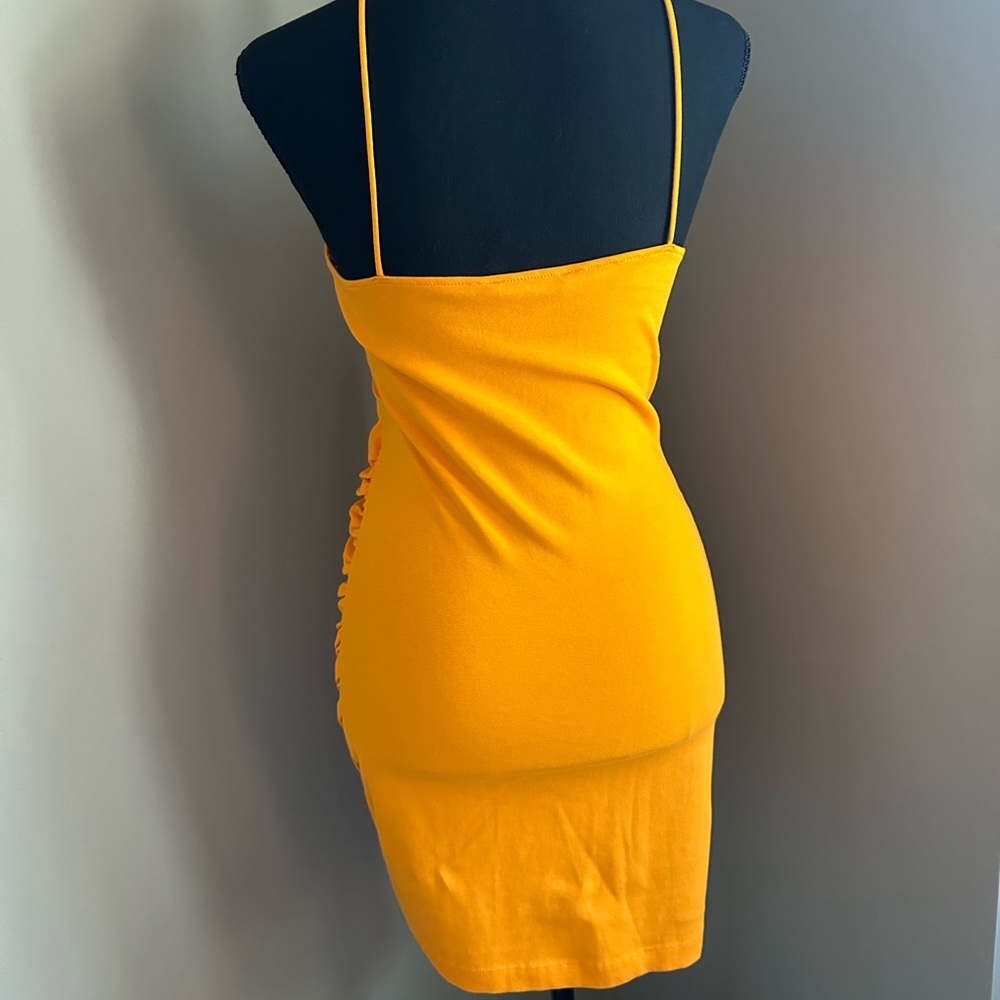NWOT Zara Orange Asymmetrical Dress - Picture 3 of 7